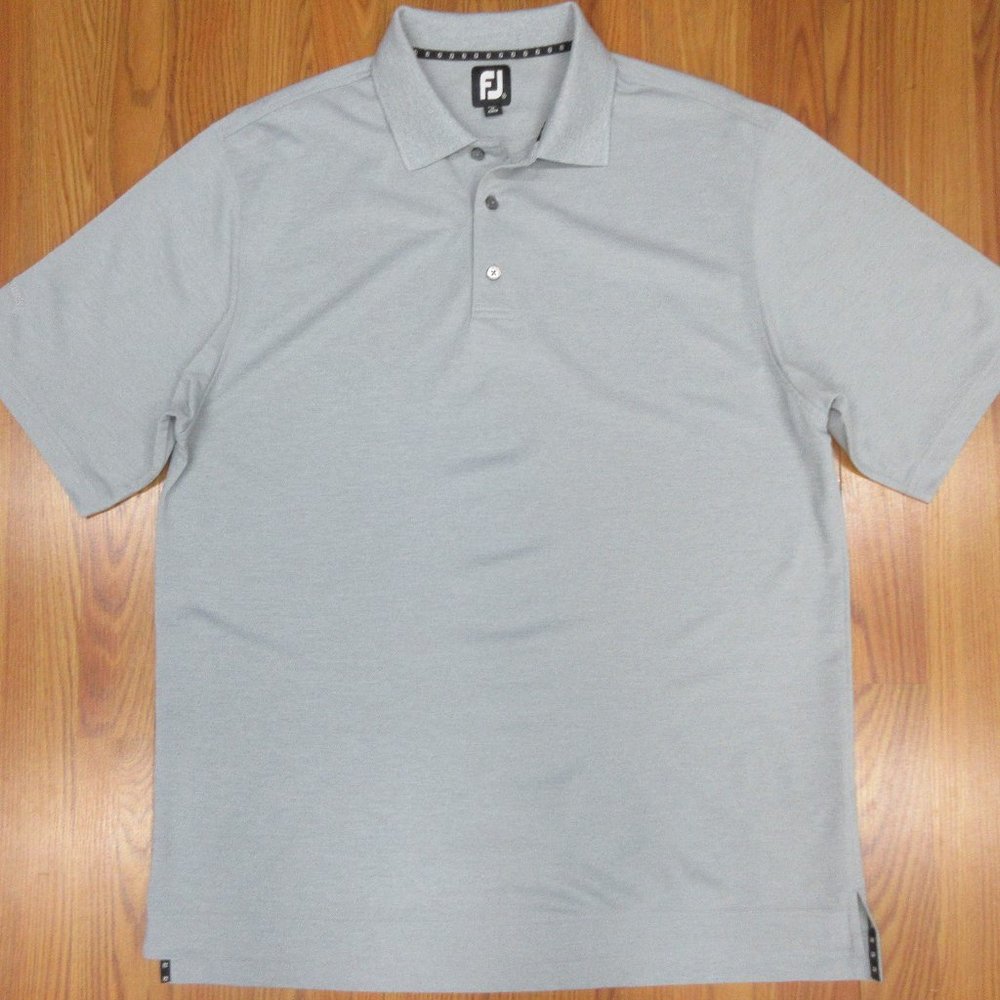 FOOTJOY SMUCKERS Mens POLYESTER POLO SHIRT GRAY Sz X-LARGE, XL